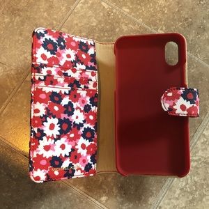 Michael Kors Folio Leather iPhone X phone/wallet